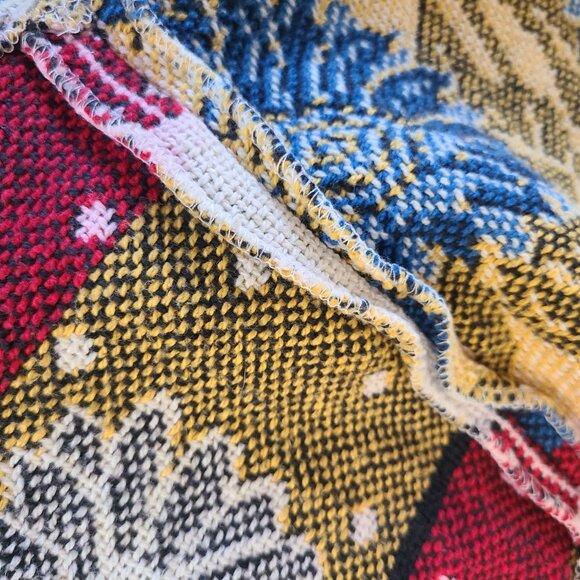 Vtg Sugar Street Weevers Knit Vest Lrg 100% Cotton Made USA Sunflowers Lady Bug - Picture 9 of 11